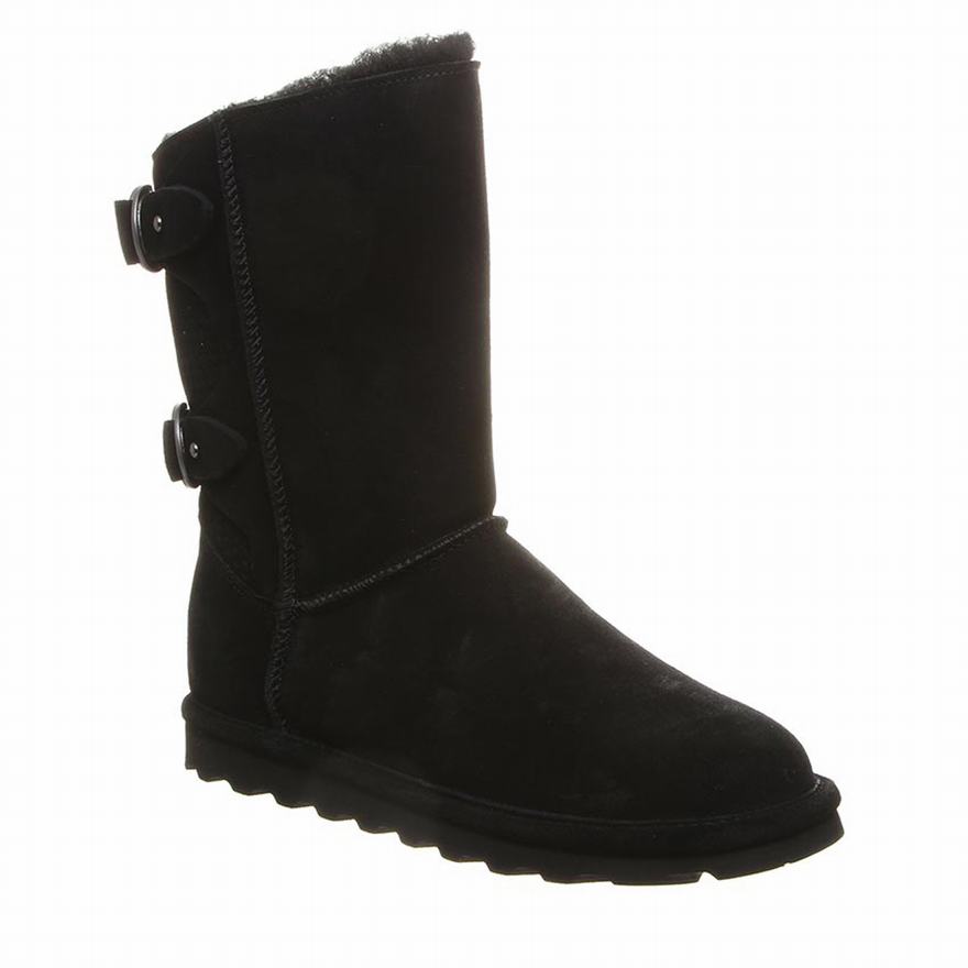 Bearpaw Clara Snow Boots UK - Women's Boots Black ||CSUAGP-926||